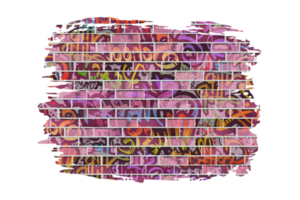 Graffiti Brick Wall Sublimation Clipart PNG