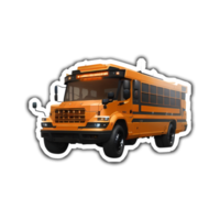 Orange School Bus png