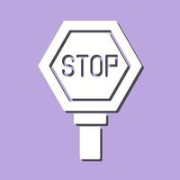 icono de vector de señal de stop