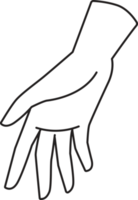 elegant hand dragen linje konst element illustration png