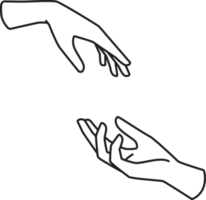 elegante mano disegnato linea arte elemento illustrazione png