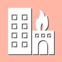 Unique Burning Building Vector Icon