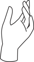 elegant hand- getrokken lijn kunst element illustratie png