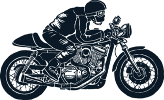 vintage motocicleta motociclista crachá ilustração png