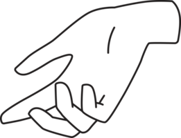 elegante mano disegnato linea arte elemento illustrazione png