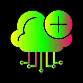 icono de vector de computación en la nube