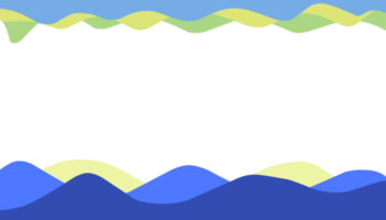 abstract achtergrond illustratie van zee blauw en geel golven png