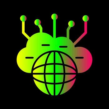 Computing Cloud Vector Icon