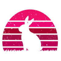 Retro Rabbit Retro vintage Design template png