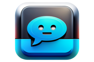 ChatBot button, a pop-up internet message window. Icon png