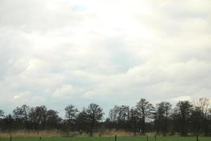 Dramatic sky with big clouds on a stormy day photo