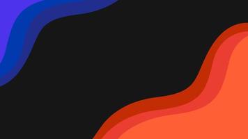 Black and orange background with a blue and orange wave photo