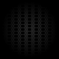 A black background with a grid of hexagons. photo