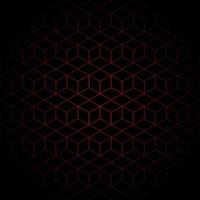 A black background with red hexagons and lines. photo