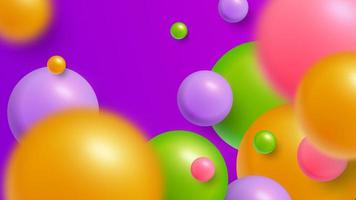 Colorful balls on a purple background photo