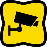 pegatina cctv cámara logo símbolo icono png