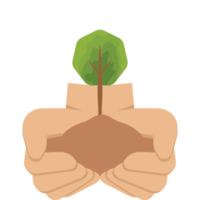 Two Hand Holding Giving Tree Plant Nature Life Green png