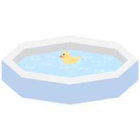 mini caucho nadando piscina verano nadar zona colección png