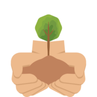 Two Hand Holding Giving Tree Plant Nature Life Green png