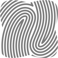 Aesthetic Fingerprint Basic Shape Classic Line png