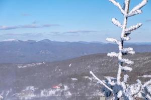 winter and snow scenery near beech mountain north carolina photo