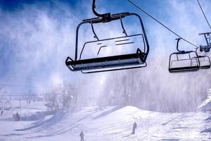 winter and snow scenery near beech mountain north carolina photo