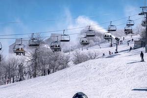 winter and snow scenery near beech mountain north carolina photo