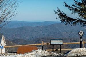 winter and snow scenery near beech mountain north carolina photo