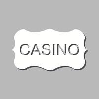 icono de vector de signo de casino