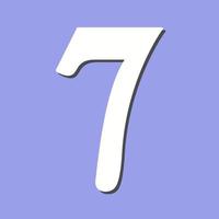 Number Seven Vector Icon