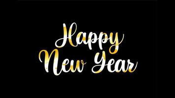 happy new year greeting video animation