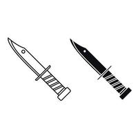 Kitchen knife icon vector set. Cook illustration sign collection. Chef symbol or logo.