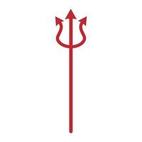 Trident devil icon vector. pitchfork illustration sign. hell symbol. vector