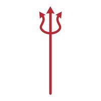 Trident devil icon vector. pitchfork illustration sign. hell symbol. vector