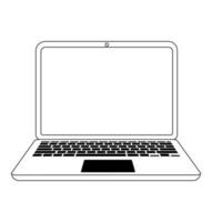 ordenador portátil icono vector. computadora ilustración signo. ordenador personal símbolo o logo. vector