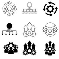 Operations icon vector set. workflow illustration sign collection. work flow symbol. automate logo.