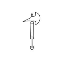 Ax vector icon. poleaxe illustration sign. weapon symbol or logo.