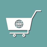 Unique Global Shopping Vector Icon