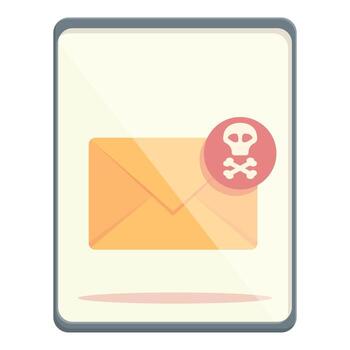 Mail hacker attack icon cartoon vector. Cyber fraud vector
