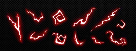 Thunder game lightning effect. Magic neon effect vector