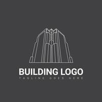 edificio logo diseño plantilla, real inmuebles logo diseño, vector logo diseño