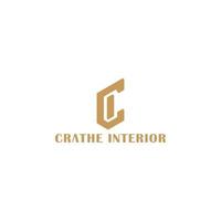 Abstract initial letter CI or IC logo on gold color isolated on white background applied for interior design logo also suitable for the brands or companies have initial name IC or CI. vector