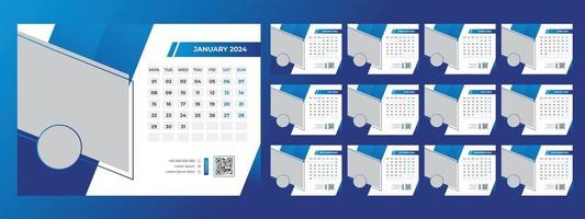 2024 Desk Calendar Template vector