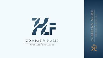 Vector initial hf logo design