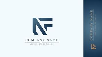 Vector initial nf logo design