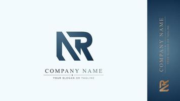 Vector initial nr logo design