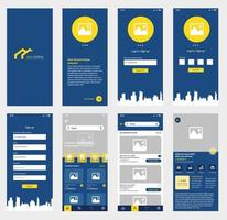 mobile app user interface design template vector