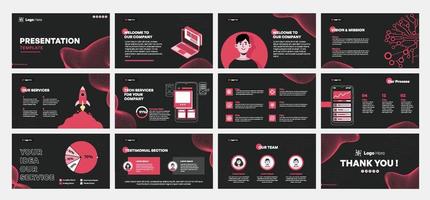 Business Presentation Template Slides vector