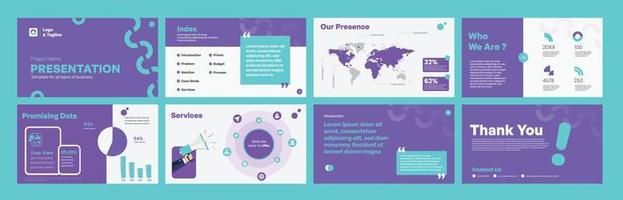 Business Presentation Template Slides vector