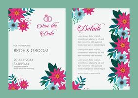 plantilla de invitación de boda vector